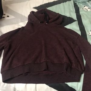 Maroon Cropped Hoodie